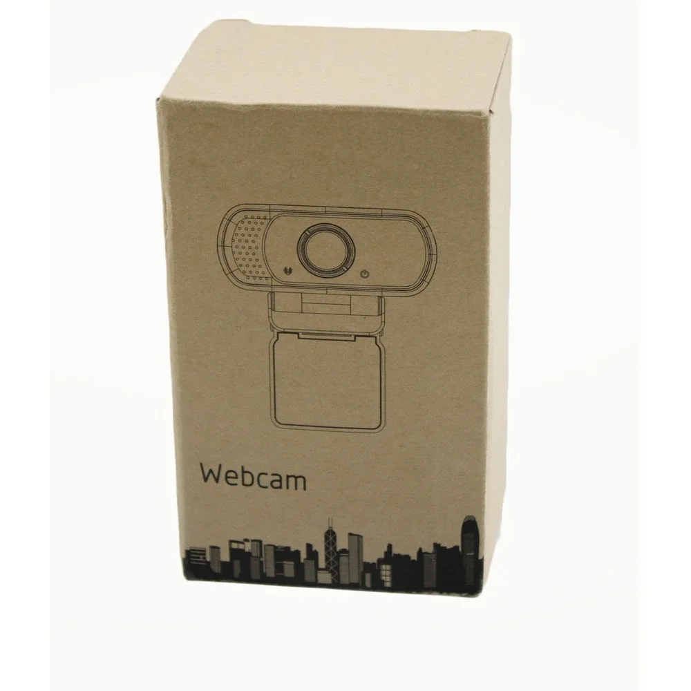 HD Webcam USB Plug and Play Camera with Built-in Microphone Black